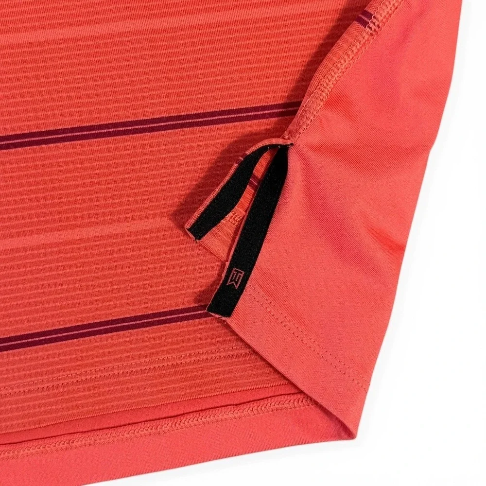 Nike Golf Tiger Woods Collection Stripe Polo XXL DR5318-850 Noble Red Ember Glow